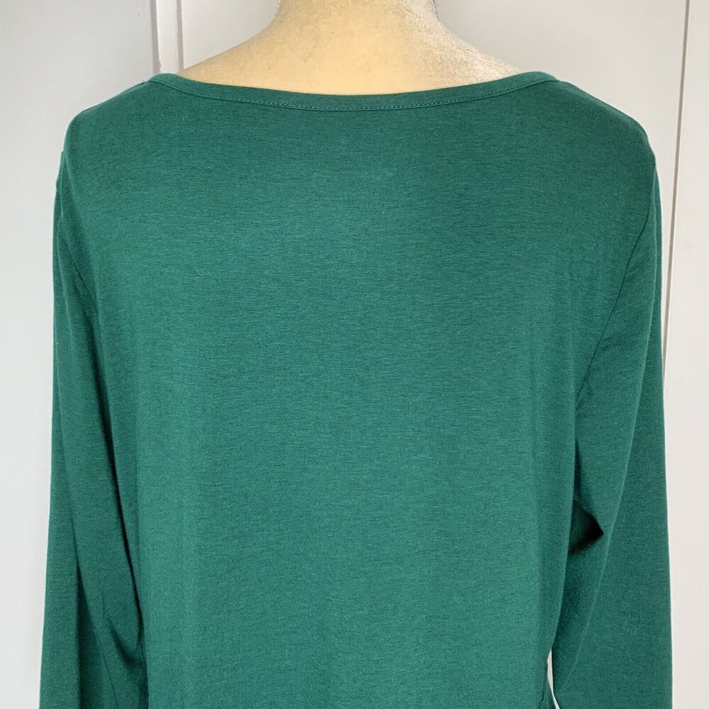 Denim 24/7 Women’s Green Peplum Top 3/4 Sleeves Size M - Picture 7 of 14